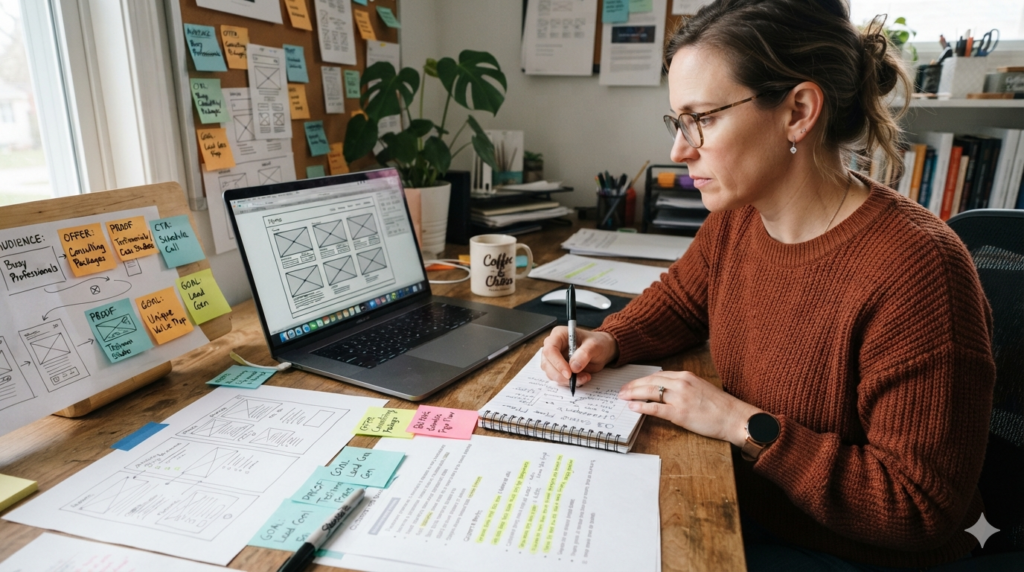 Good website redesign planning maps what customers need to understand, where they need to go, and what should happen next. The website is only one part of the journey.